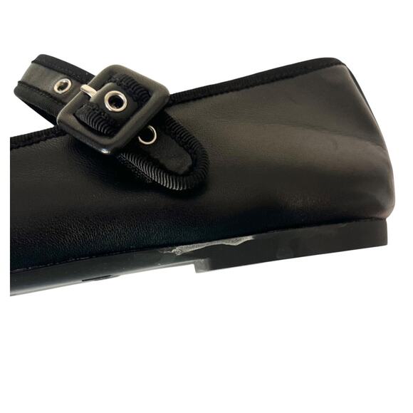 Everlane The Day Mary Jane Buckle Ballet Flat Black Leather Almond Toe Size 9 - Picture 7 of 11